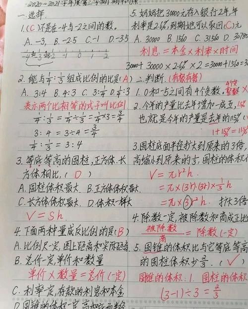 六年级数学下册期中试卷，每道题都是典型，看我手写答案详细解析