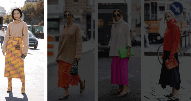 百褶裙|大毛衣+裙子, 才是2020秋冬最时髦的打开方式!