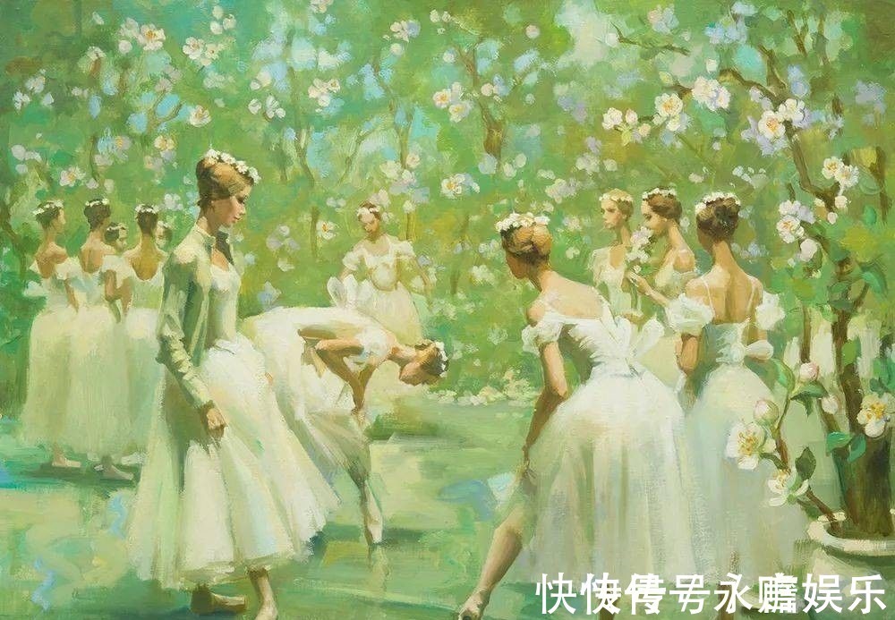 芭蕾舞剧@俄罗斯画家阿纳斯塔西娅·沃斯特雷佐娃漂亮油画作品欣赏