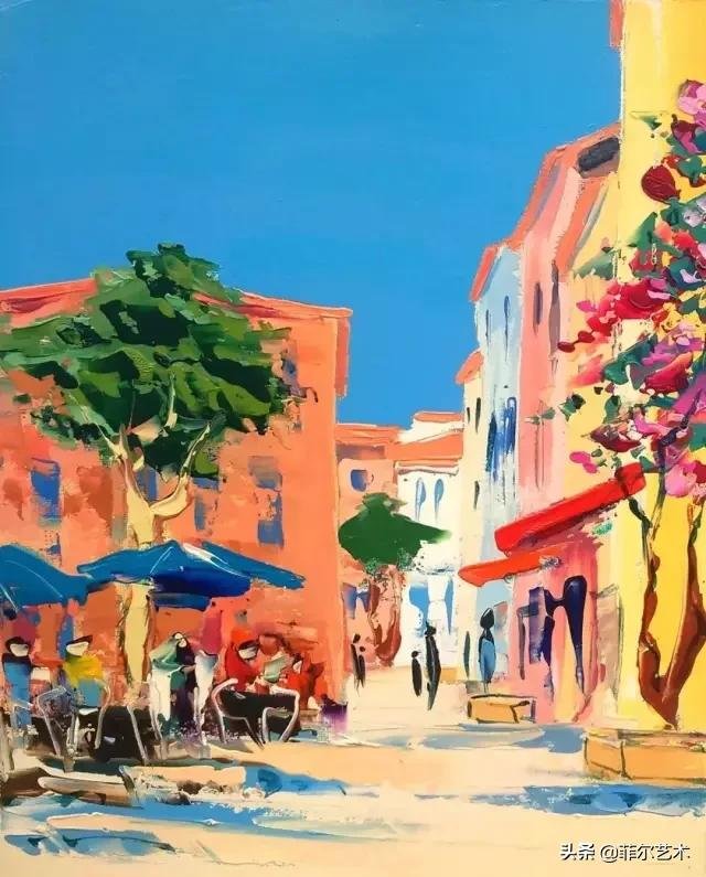 风景|法国画家Francis Taussac 笔下明快浓烈的色彩风景油画作品欣赏
