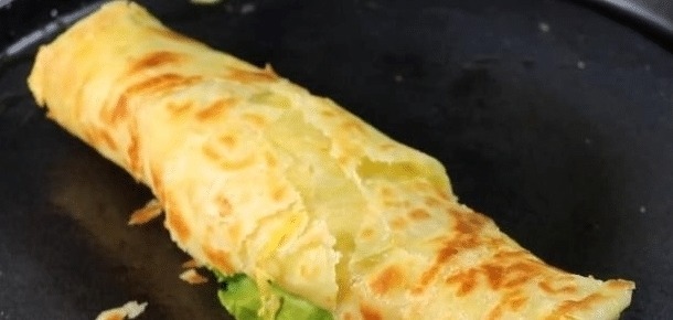 买了20年手抓饼,才知道做法这么简单,1分钟学会,2块钱做一大锅