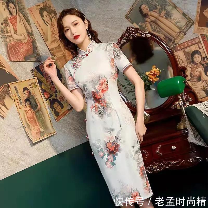 旗袍裙 比包臀裙还火的旗袍裙,时髦简约又不失复古,提升气质又赚回头率