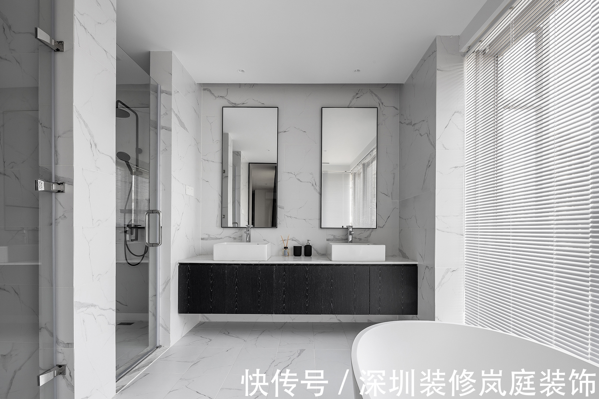 装修|深圳装修:尖岗山183㎡现代简约,灰白的搭配真实精致优雅!