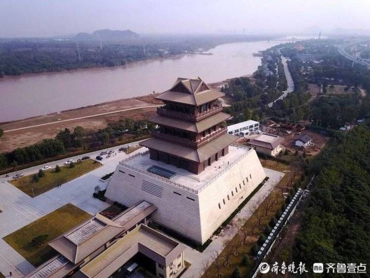 济南|庄重大方！航拍济南黄河南岸新地标：鹊华楼