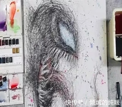 好学生#美术生挥手乱画,本以为是废柴一位,等到结束后看到成品:你是哥