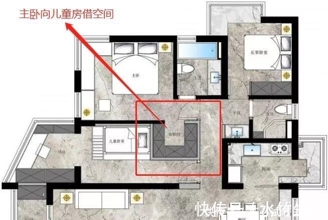 实用|120㎡三居室,主卧向儿童房借3㎡,完工等于多个衣帽间,太实用了