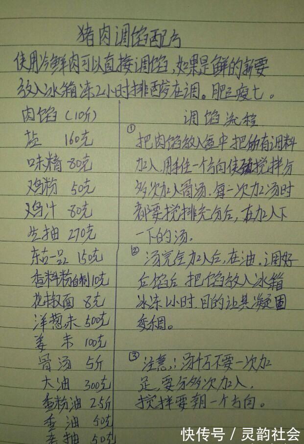 饺子好吃，关键是调馅，教你调饺子馅配方，鲜香味美不油腻