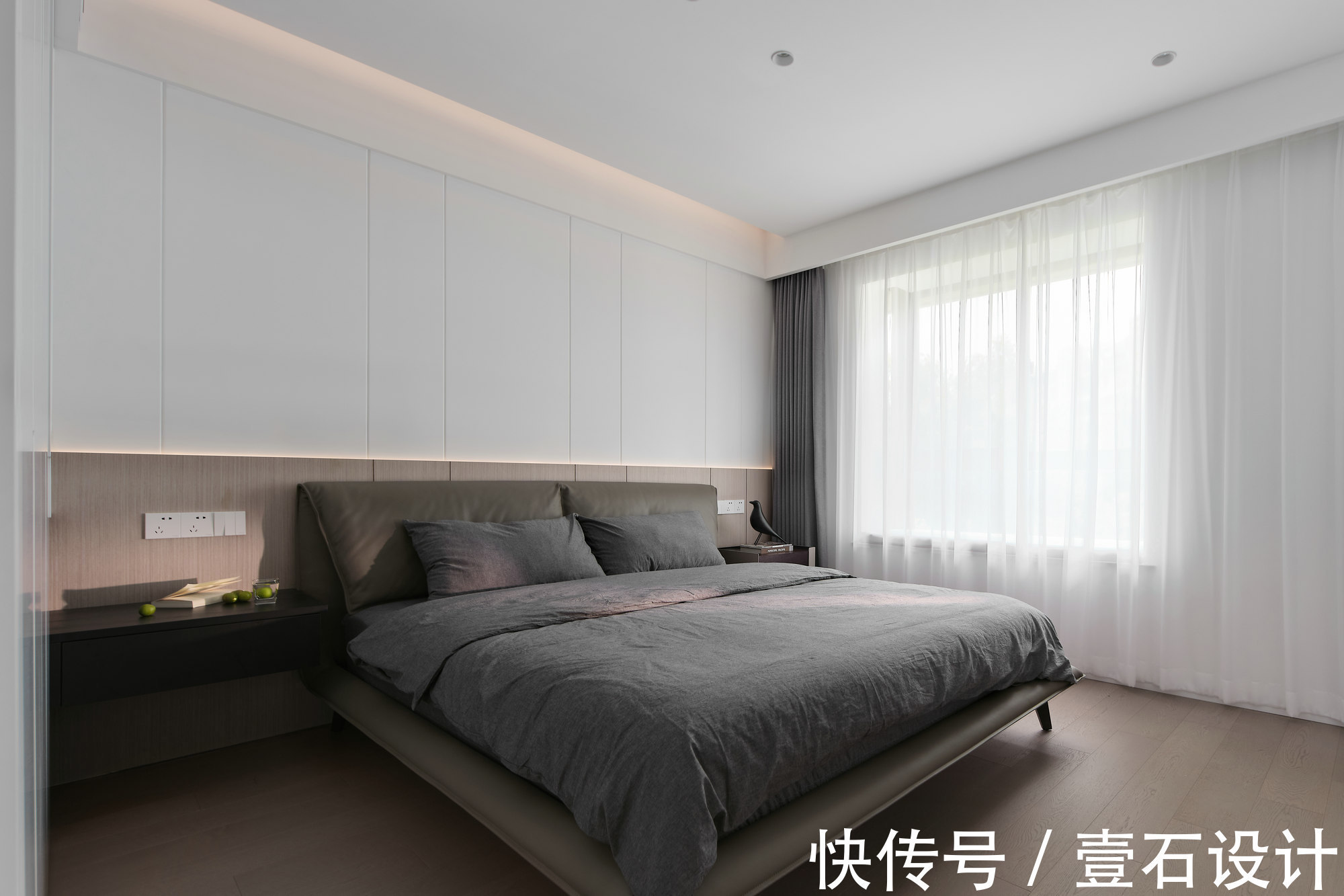 背景墙|129㎡现代简约风，空间互换优化采光