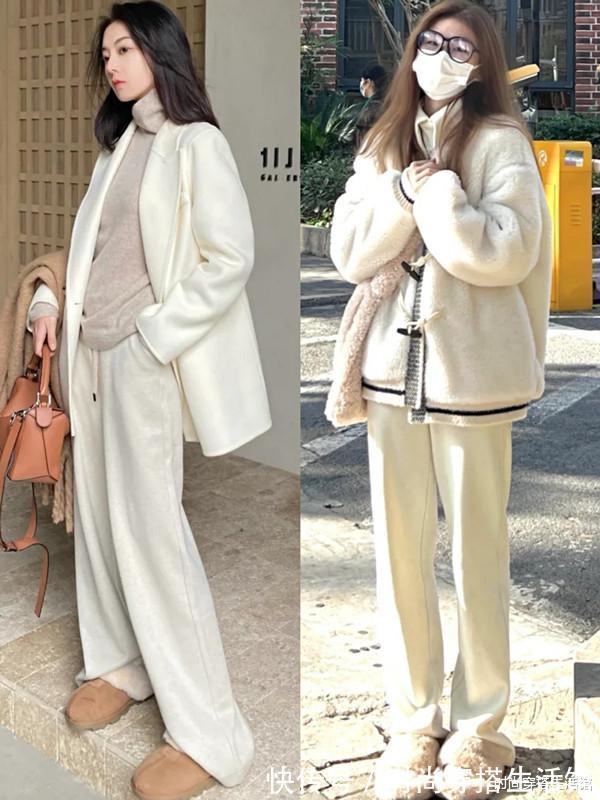 街拍|冬末初春白裤子怎么穿?掌握这3个穿搭要点,普通人穿上也好看