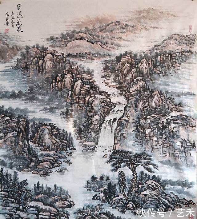 中国华夏万里行书画协会@山水画家赵强——原创写意