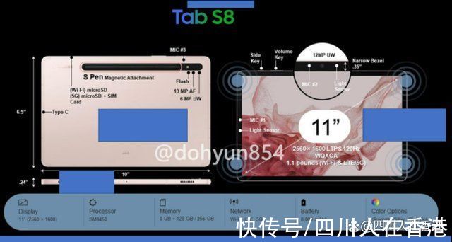 s8|三星 Galaxy Tab S8 系列促销图片和关键规格泄露