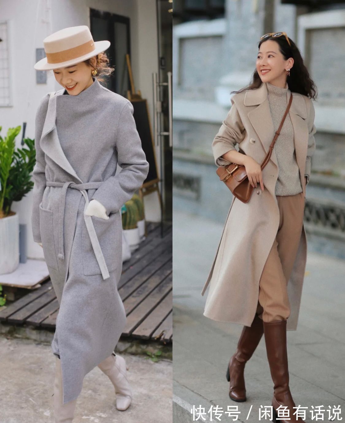 氛围感|这是真正有“烟火气”的大衣穿搭,适合普通中年女人,不露腿也美