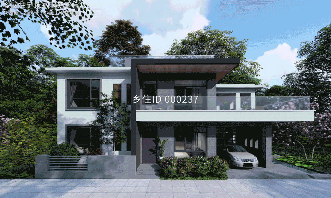 别墅|乡住免费图纸 面宽16.8m×进深10.5m 湖北襄阳三层现代风格别墅
