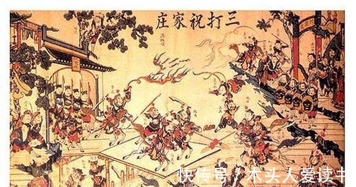 水浒传！水浒传祝龙与豹子头林冲30回合不分胜负，却被小小李逵随手击杀！