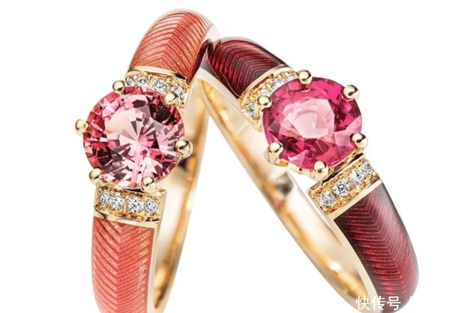 德国百年历史珠宝品牌, 将珐琅工艺手工雕刻,视觉效果特别吸引人