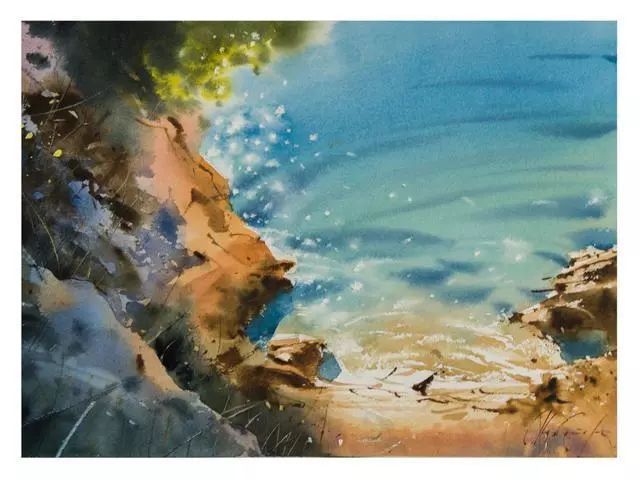 风景&轻盈、通透的谢尔盖.库尔巴托夫风景水彩画