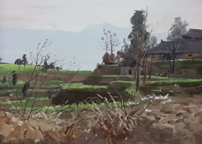 笔触|国画意境,油画笔触——石建都 笔下清新唯美的诗意油画