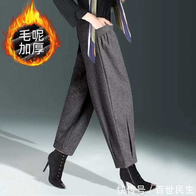 女裤|今冬流行一女裤,叫“毛呢灯笼裤”,保暖又舒适,时髦又百搭