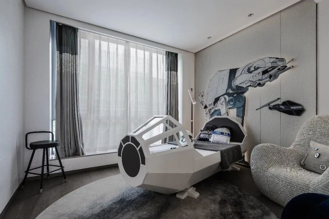 优雅|550㎡现代风别墅,高级灰与水墨色,低调档次的效果很独特