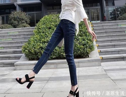 女神|简约一字带粗跟高跟鞋，散发青春女神活力，走多久都不会累脚