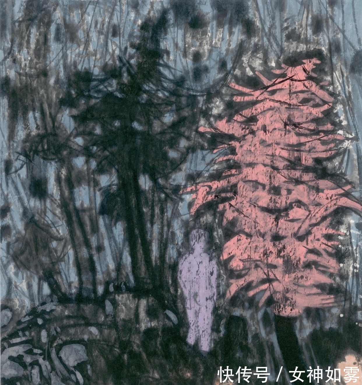 中国画$曹鑫中国画|有意渲染一种神秘而幽深的气氛