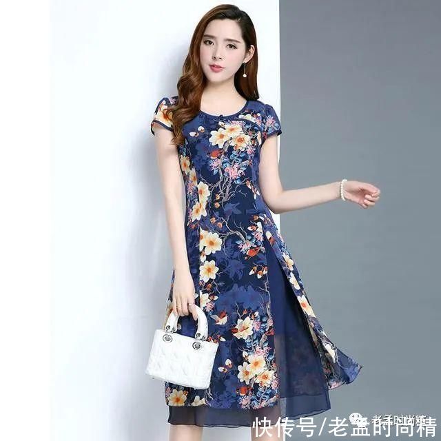 凸显|有种文艺叫旗袍裙，有种衣服叫复古雪纺裙!关键凸显文艺范气质