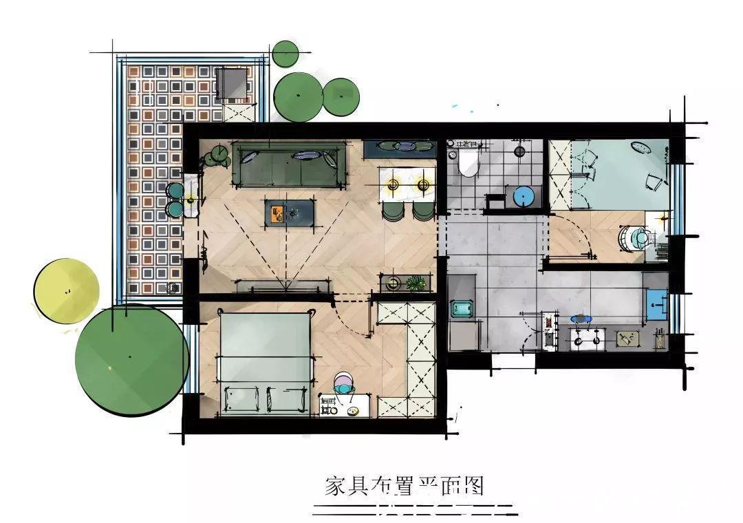 混搭|67平的小户型二居室，破旧老房焕发新生，轻奢感十足