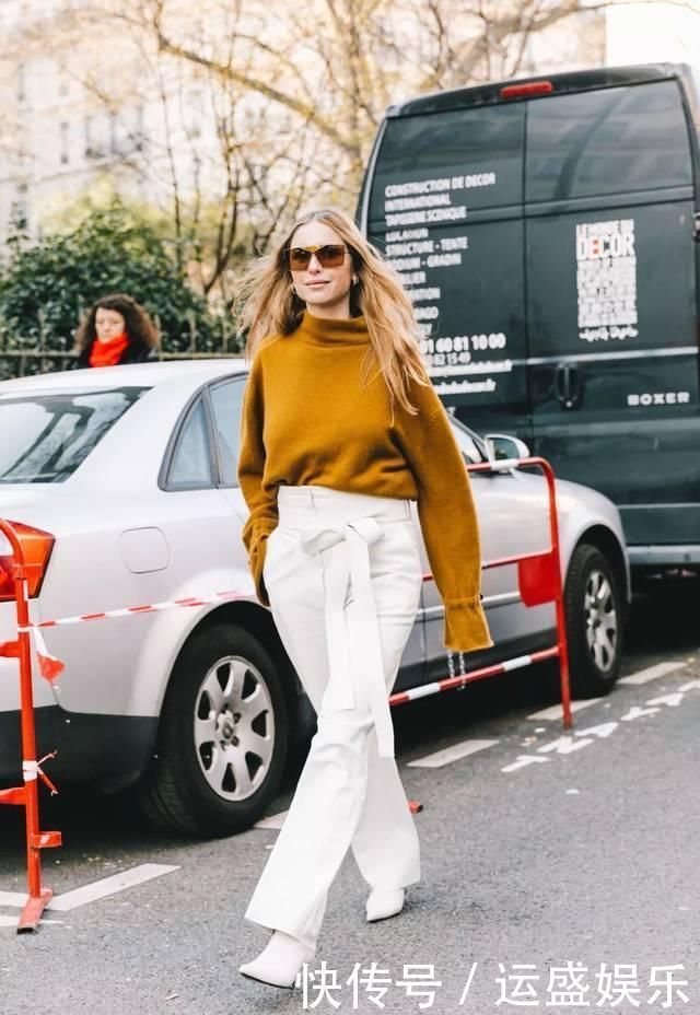 入春,你穿针织衫+阔腿裤的样子=简直太气质了