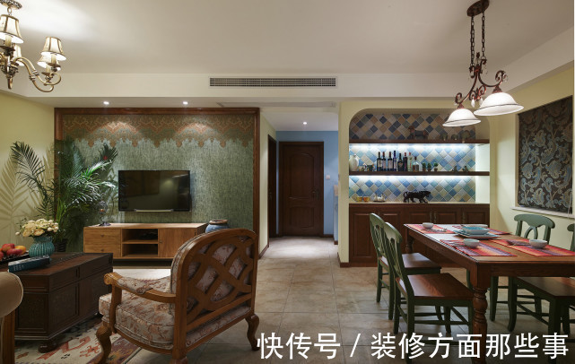 横梁|124平三居室明快光鲜,展现美式复古张弛有度的强大气场