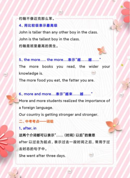 中考英语语法汇总，打印吃透，横扫3年考点，英语成绩稳上130