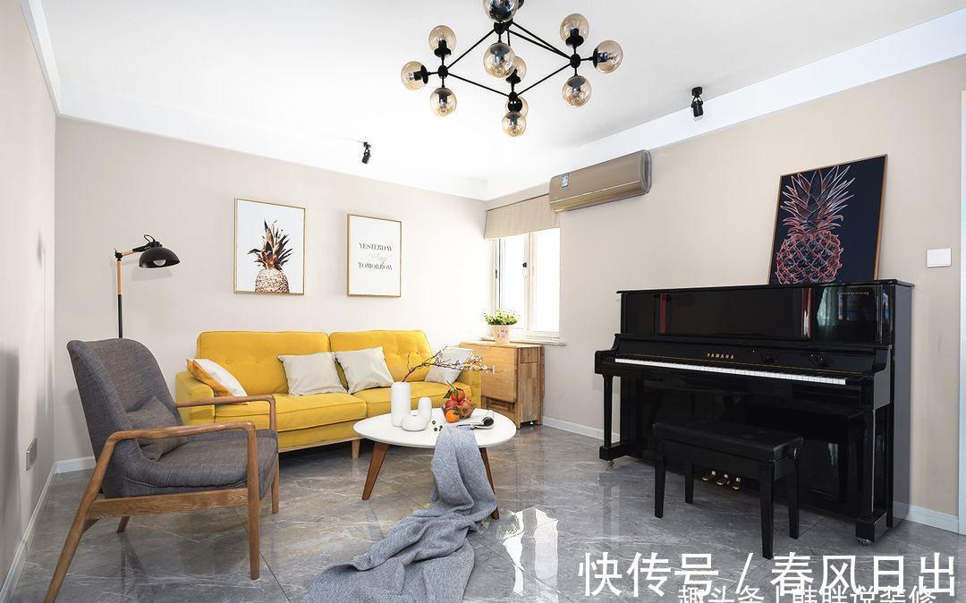 主卧室|四口之家的78㎡新房,总共16万装出小三房,赠送的露台是最大亮点