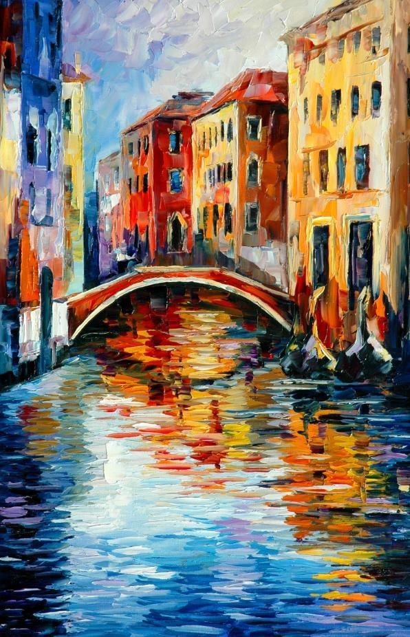 leonidafremov&现代印象以色列画家leonid afremov调色刀创作的缤纷炫丽油画