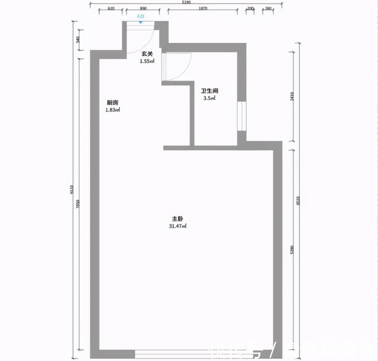 收纳|女孩的36㎡一居，开放式卧室功能强大，合并客餐厅和书房，真完美