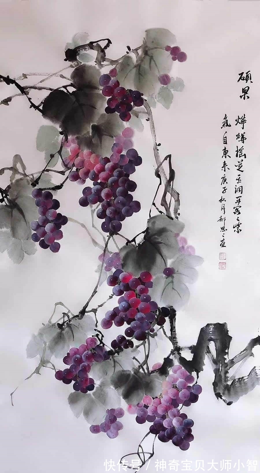 花鸟画家&郝思思:妙笔神韵,刻画入微,传承经典的美女花鸟画家