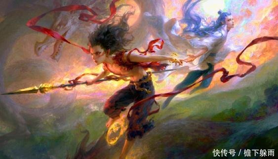 哪吒|《哪吒》全员拟人化,龙姑姑秒变红衣美少女,混天绫原来是帅小伙