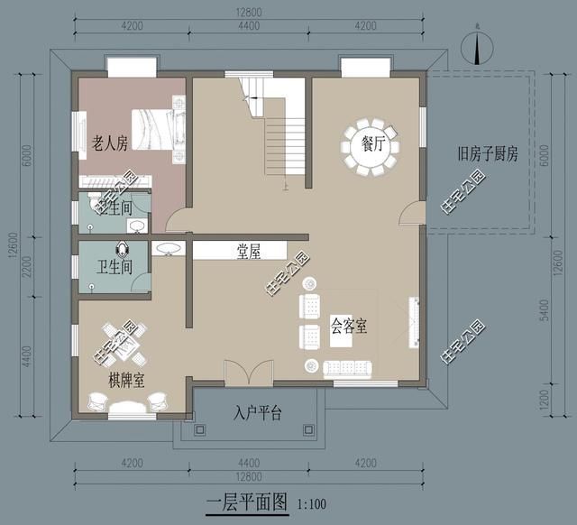 占地尺寸|农村建房没有堂屋，那还怎么住人8套带堂屋户型30万就能盖