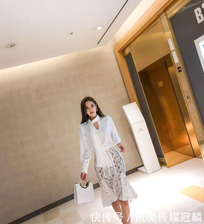 巴黎|女神孙允珠:纯白菱角翩跹巴黎轻盈西装裙!