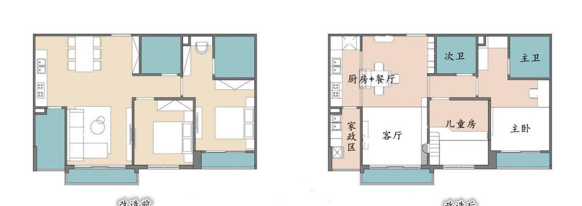 收纳|78㎡“去客厅化”,扔掉沙发靠墙打5cm高地台,一家5口越住越宽敞