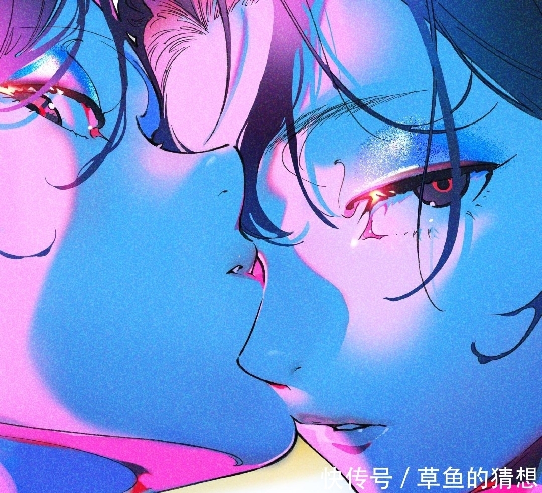 插画作品|插画里的脸部刻画,配色和元素绚美华丽,色彩让人很惊艳