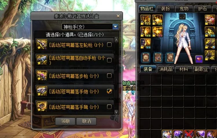 dnf租赁武器