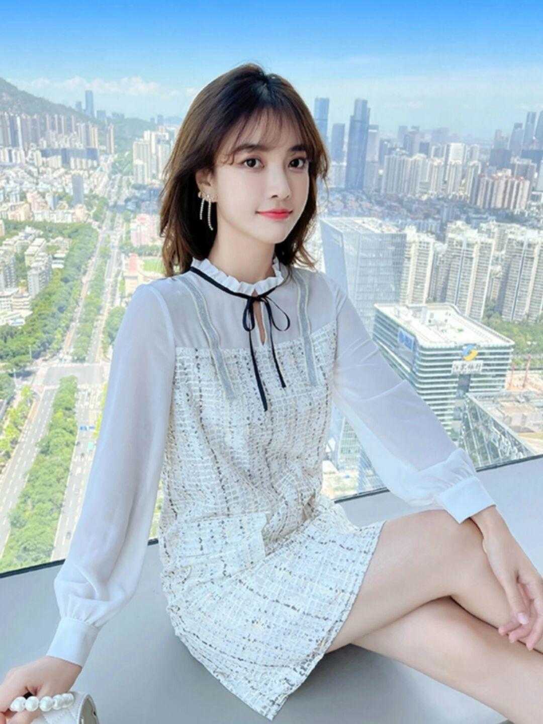 气质|日常穿搭小心机,紫色衬衫搭配半身裙提升品位,同时又能提升气质