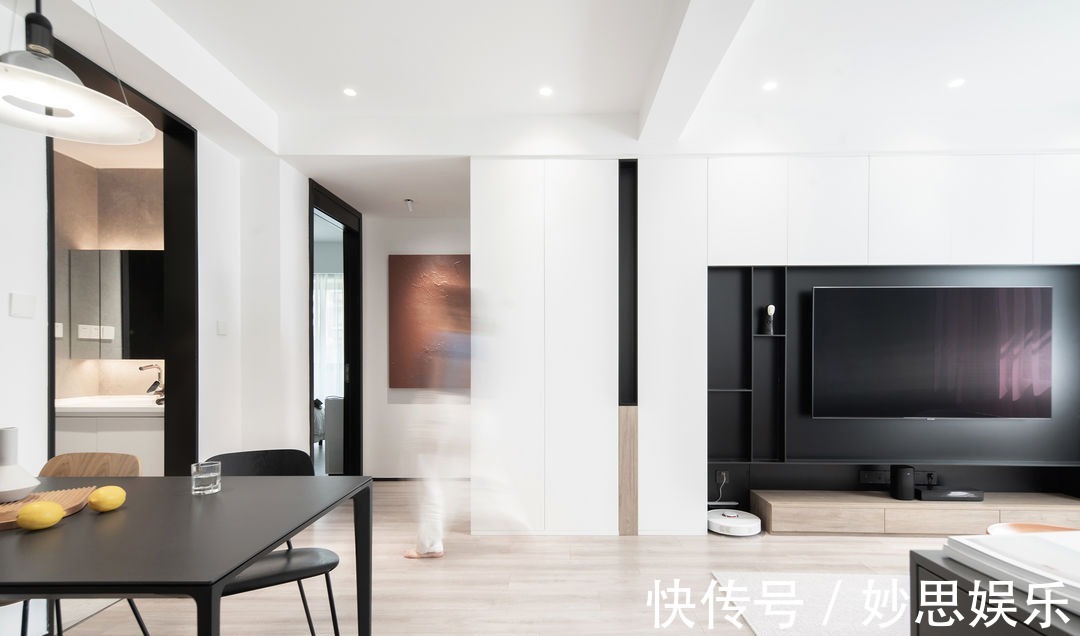 空间|80㎡实用主义装修,简约黑白灰色调,全屋简单又大气
