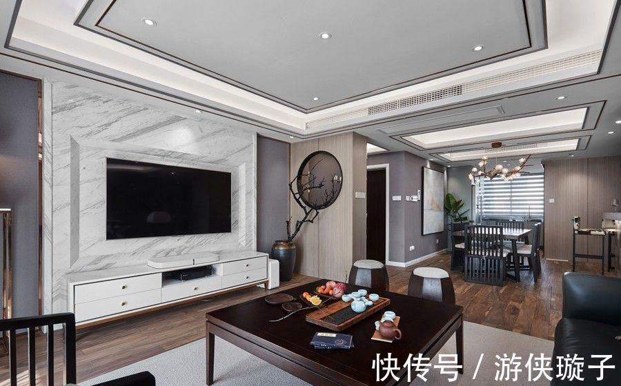 中式|180平方米大复式,绝佳观景体验,融合新中式的文艺与浪漫