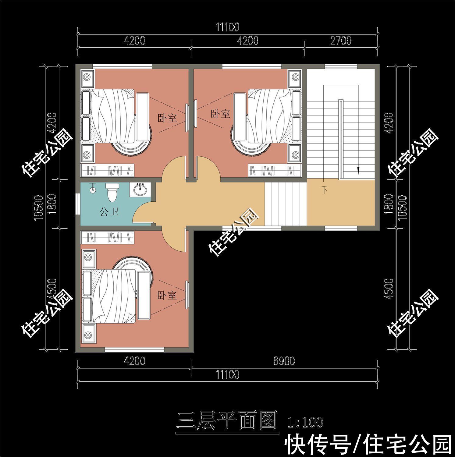 平面|分享10套带落地窗的别墅图，农村房子这么建，谁还稀罕去城里？