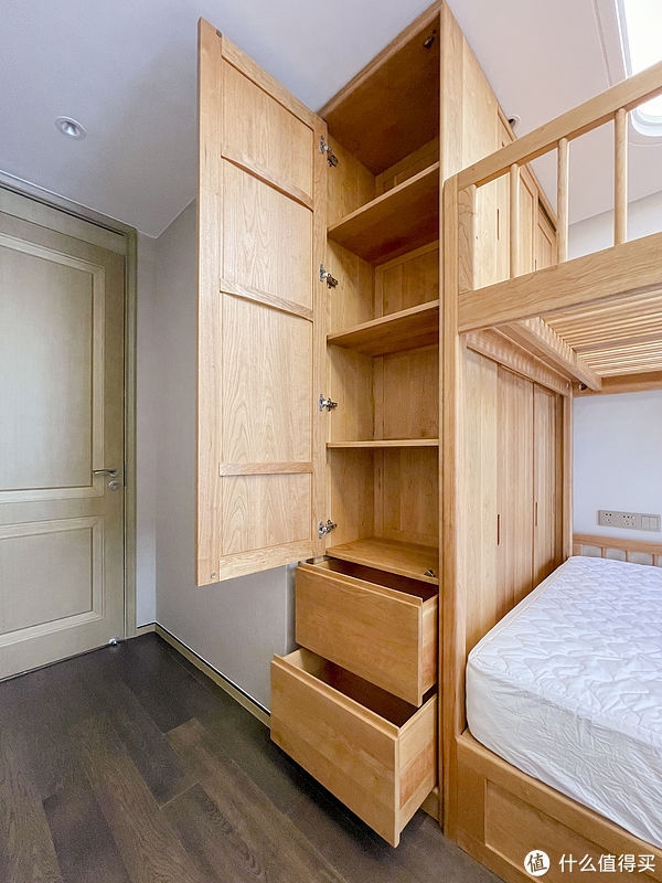 书房|8㎡书房两面书墙,9㎡儿童房上下铺衣柜,小空间利用典范!