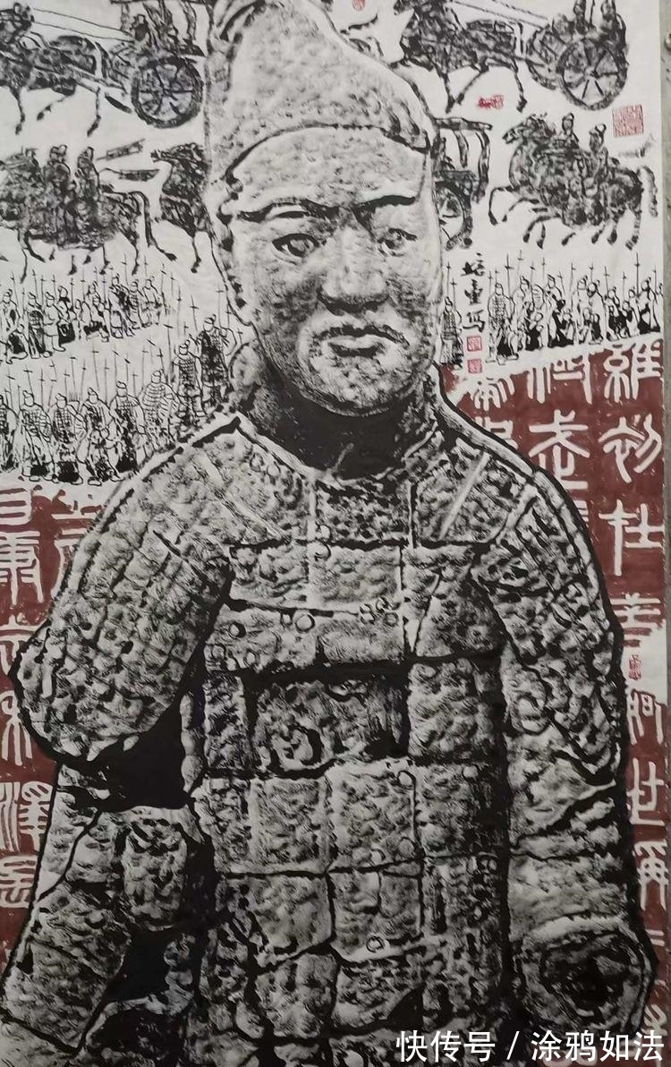 兵马俑|秦始皇兵马俑马培童焦墨组画，震动画坛，有目共赏!