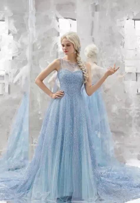 把冰雪奇缘做成婚纱这些迪士尼公主穿的婚纱裙也太好看了