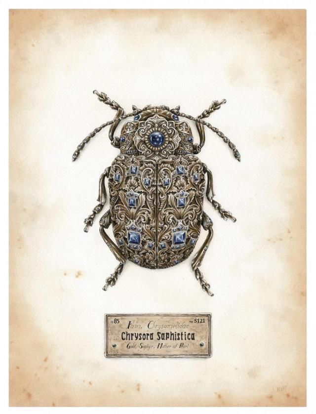 艺术品#法国艺术家萨尔瓦特在复杂的绘画作品中使用水彩、中国墨和白墨