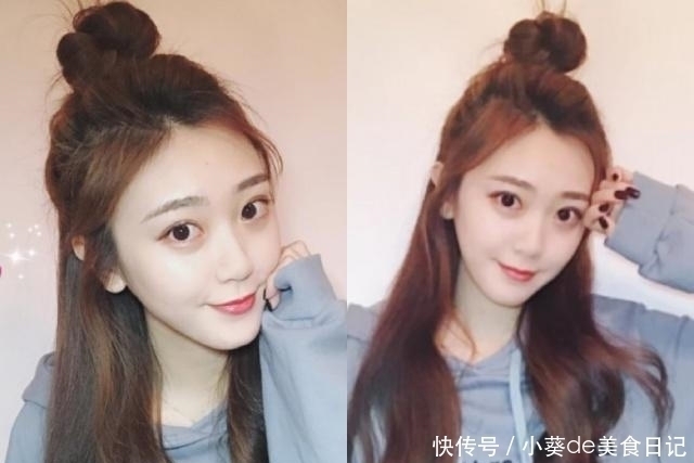 元气满满|今年很流行“半扎丸子头”扎发,简单又好看!