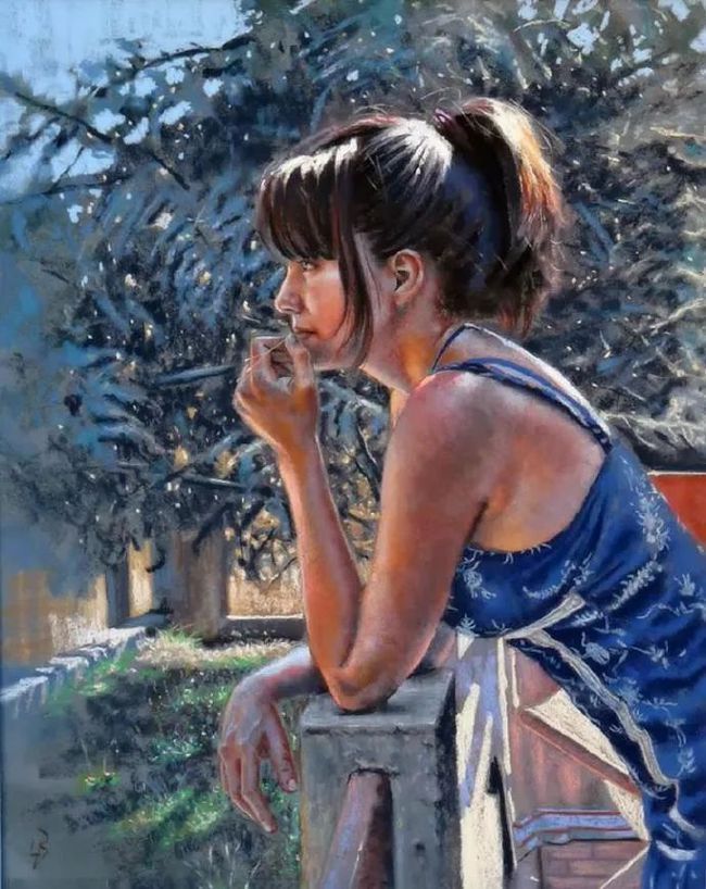 艺术学院$法国女画家:魅力独特的色粉味道